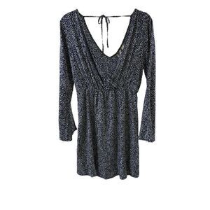 Roxy NWT Navy White Polka Dot Mini Dress Size XS